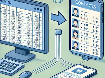 I transfer your contacts from Excel to your phone.