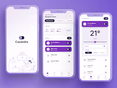 Smart Home Mobile App Interface
