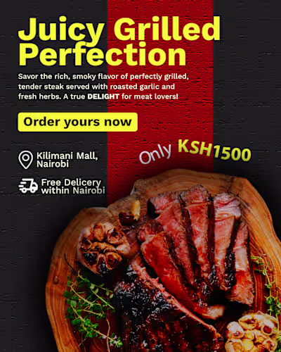 Instagram Poster Design for a Restaurant