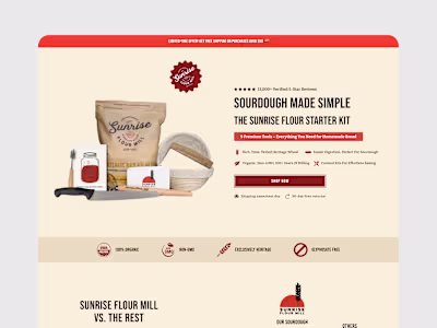 A Landing Page for Sunrise Flour Mill