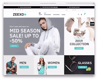 website design for an eccom brand
