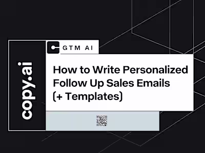 Article: How to Write Personalized Follow Up Sales Emails