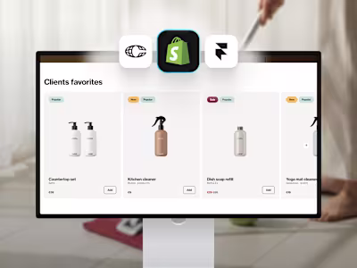 Framer eCommerce website made for modern sustainable brands