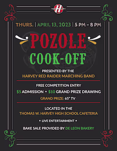 Pozole Cook-Off Flyer: Print & Digital for Video & Social Media