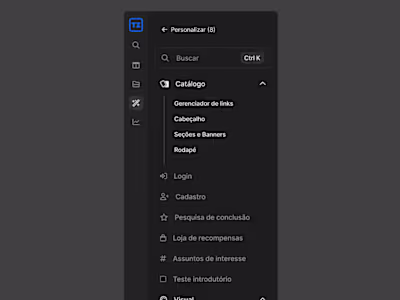 Transforming the browsing experience into a sidemenu
