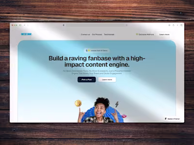 High-Impact Landing Page Design for Content Engine