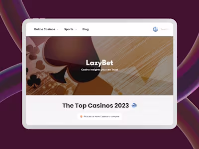 Web Design & Development for iGaming Website