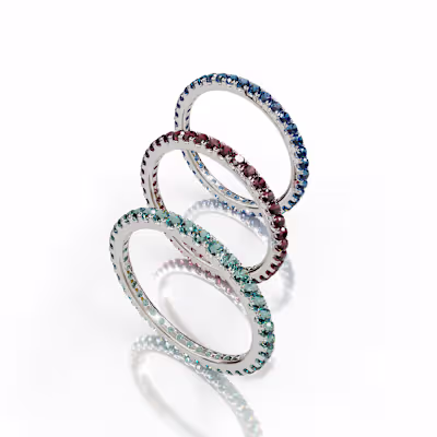 Siblings of Splendor: Topaz, Sapphire, and Ruby Rings :: Behance