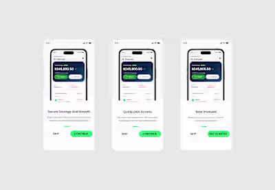 Onboarding screen for Coporative account
