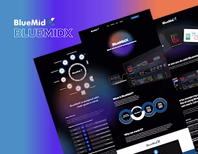 BlueMidX Landing Page Concept ⚡️ A bold, futuristic website ...