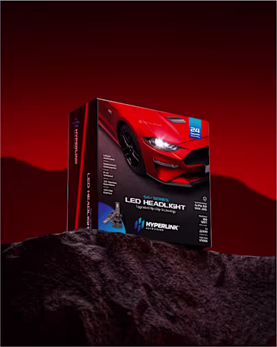 LED Headlight Packaging Design (180W)