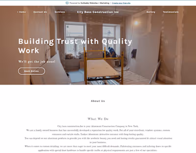 City Boss Construction Website :: Behance