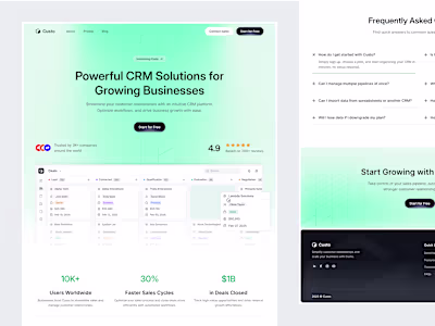 Custo - CRM Landing Page