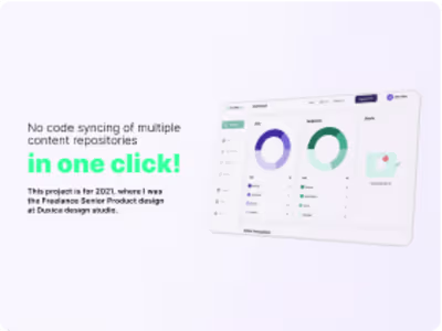 No code syncing of multiple content repositories in one click!