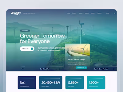 Clean Energy Producer Web Design