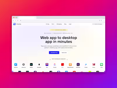ToDesktop - Web app to desktop app in minutes
