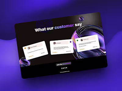 Customer review page