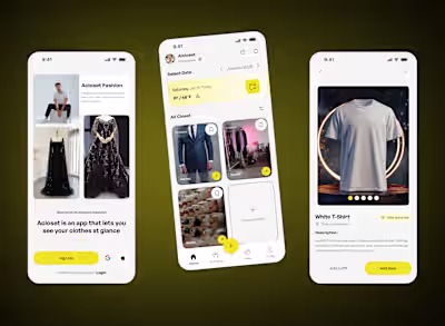 AI Fashion Mobile App Design