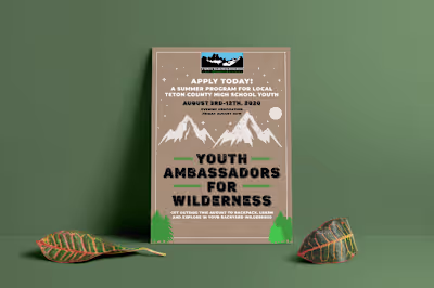 Youth Ambassadors for Wilderness - Poster, flyer and social media design