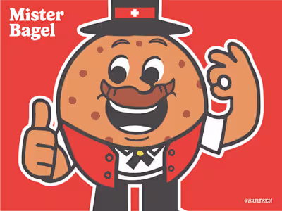 Traditional bakery logo with mascot