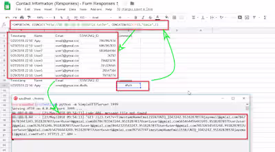 Data Exfiltration via Formula Injection