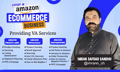I will be your expert amazon fba virtual assistant VA