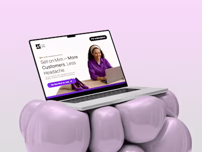 Mim – Marketplace Landing Page for Startup Launch