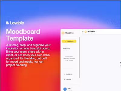Moodwall - Collaborative Moodboard Tool Template