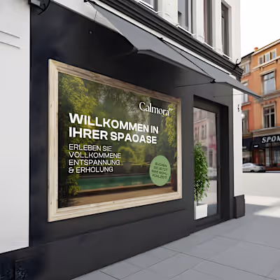 Fensterbeklebung für Calmora Spa