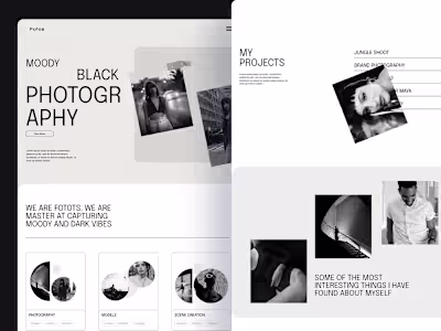 Photography Portfolio Website UI/UX 