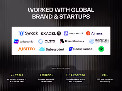 Trusted by global tech brands & SaaS startups. I help you bu...