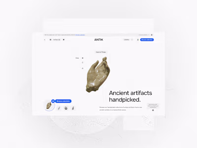 Design Direction and Web Design for Antik UI Collection (Figma)