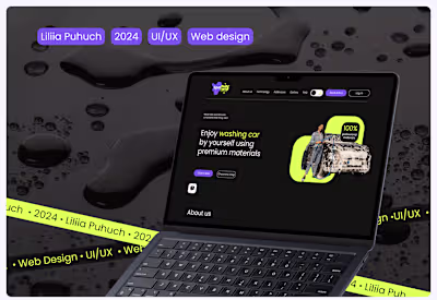 Carwash service website | UI/UX Design | 2024 
