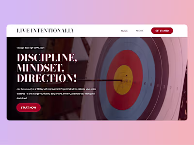 💪 Captivating Landing Page for "Live Intentionally"