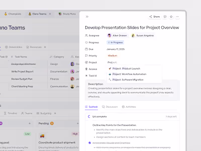 Task Management: Project Details ⏐ Dashboard