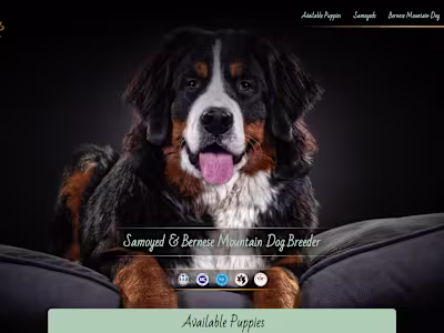 Professional Dog Breeder CMS Webflow Site