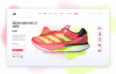 Adidas Adizero Adios Pro 2.0 Landing Page - Concept