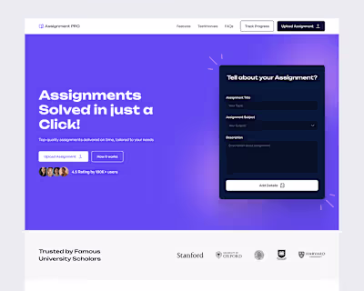 Assignment PRO - Assignment Writing Landing Page
