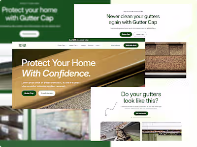 Gutter Cap "Home Page" Website Design - UI/UX Design