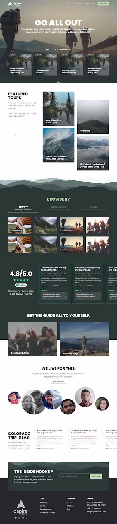 Webflow Redesign for Aspire Tours
