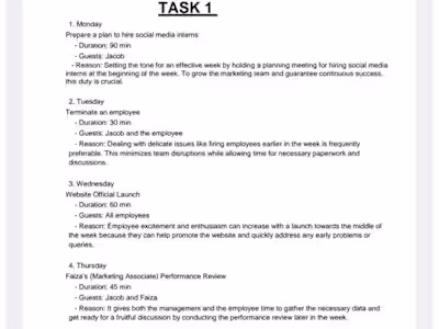 General Assistant Task
