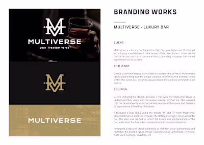Multiverse Luxury Bar Branding