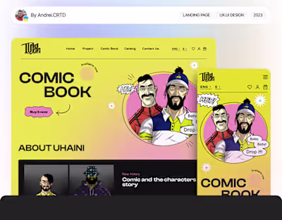 Comic book | Landing page design | 2023 on Behance