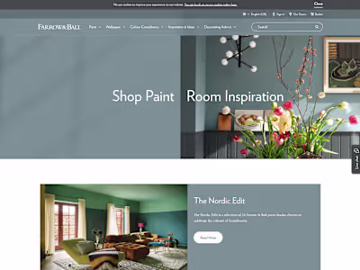 Farrow & Ball UI Development