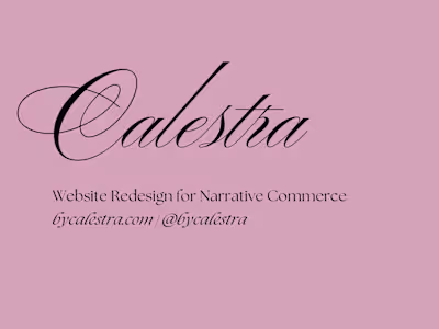 Calestra Website Redesign for Narrative Commerce