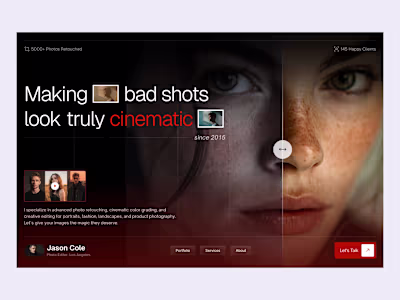 Photo Editor Portfolio Website