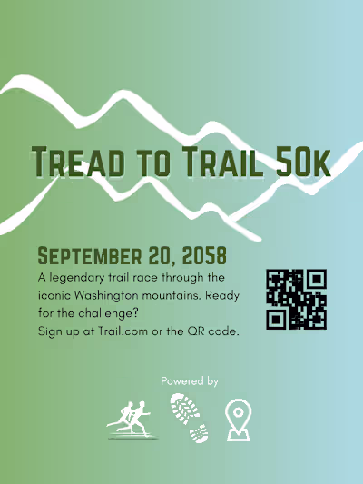 Mock Project: Event Flyer for a Trail Race