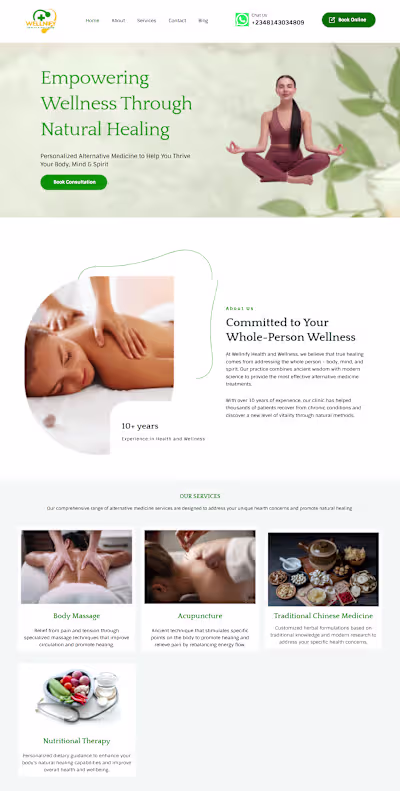WordPress Website for Wellness Coach