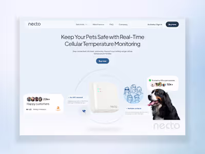 Necto Framer Landing Page Design and Development