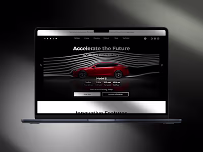Tesla Landing Page - Redesign(Not official)